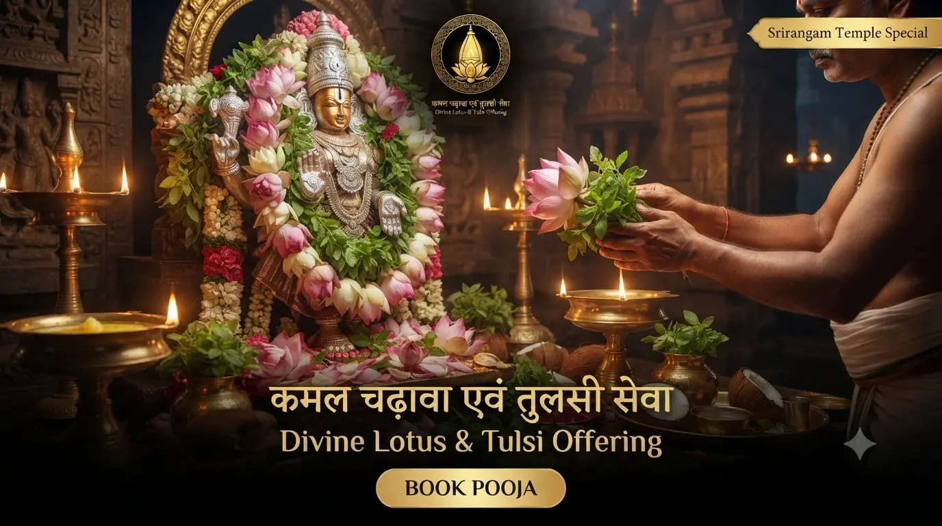 कमल चढ़ावा एवं तुलसी सेवा