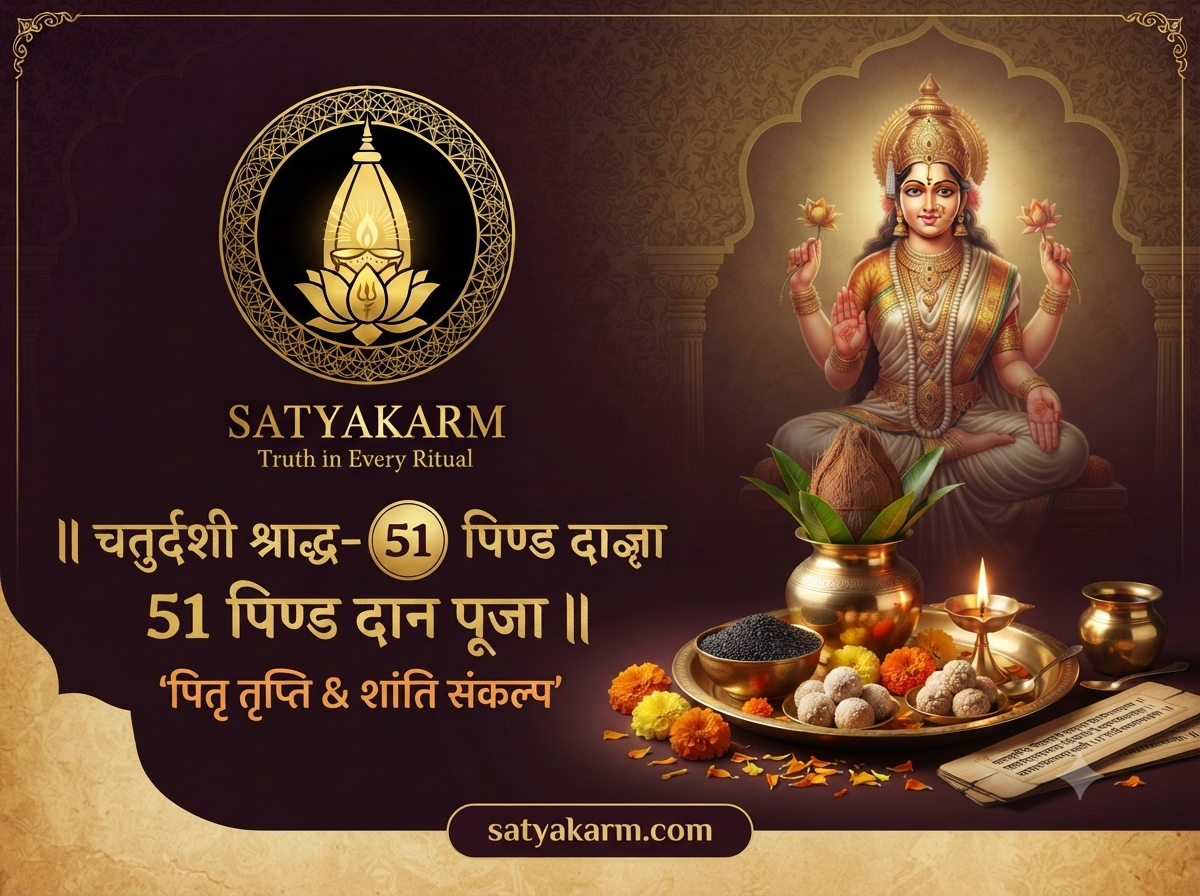 चतुर्दशी श्राद्ध – 51 पिण्ड दान पूजा